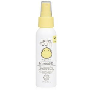 Baby Bum Mineral SPF 50 Sunscreen Spray Fragrance Free - 3.0 oz