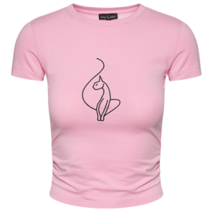 Baby Phat Womens Baby Phat Logo T-Shirt - Womens Pink/Pink Size XS