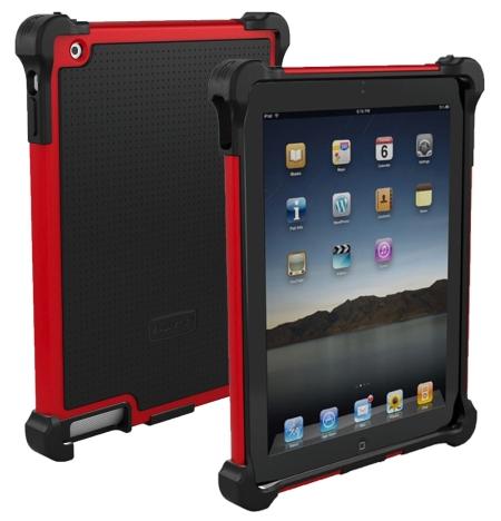 Ballistic Tough Jacket Case for Apple iPad 2 (Black/Red) - SA0660-M355