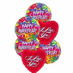 Balloons - Anniversary Love Balloon Mix - Regular