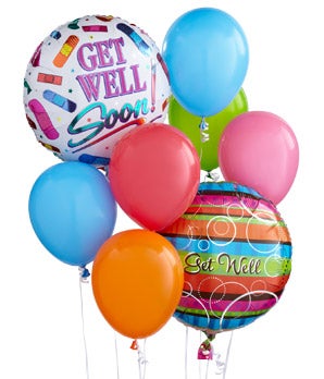 Balloons - Get Well Soon Balloon Bouquet - Regular