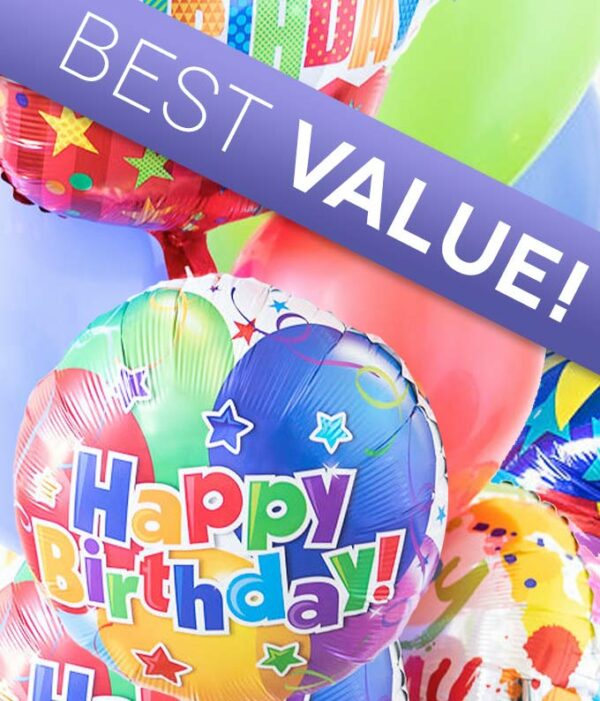 Balloons - Happy Birthday Florist Designed Balloon Bouquet - Regular