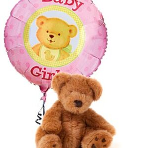 Balloons - It's A Girl Bear & Balloon - Regular