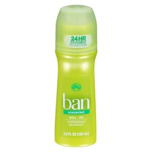 Ban Roll-On Antiperspirant & Deodorant Unscented - 3.5 fl oz