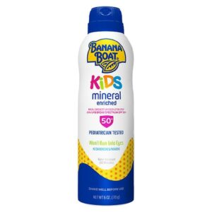 Banana Boat Kids Mineral Enriched Sunscreen Spray SPF 50+ No added oils & fragrances - 6.0 oz