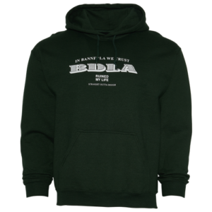 Banned LA Mens Banned LA We Trust Hoodie - Mens Green/White Size M