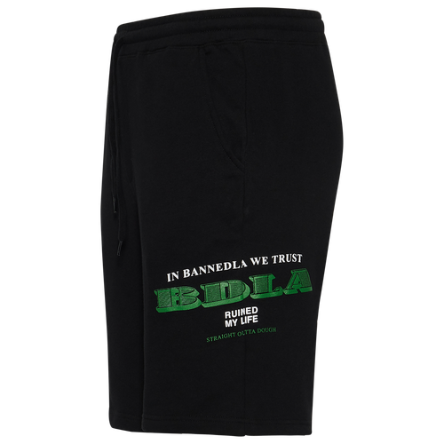 Banned LA Mens Banned LA We Trust Shorts - Mens Black/Green Size XL