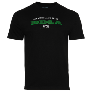 Banned LA Mens Banned LA We Trust T-Shirt - Mens Black/Green Size XL