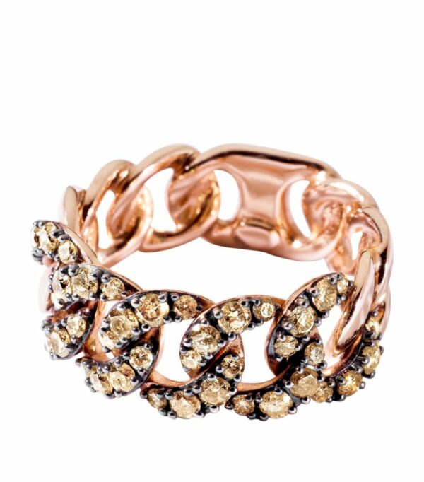 Bare Fine Rose Gold And Diamond Bond Classic Ring