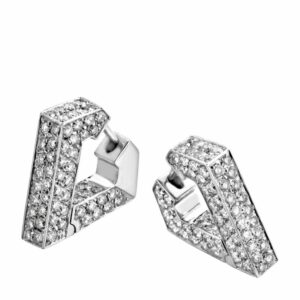 Bare Fine White Gold And Diamond Brute Earrings