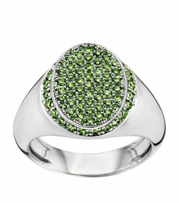 Bare Fine White Gold And Emerald Signet Classic Ring