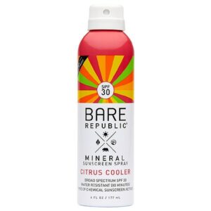 Bare Republic Mineral Sunscreen Spray SPF 30 Citrus Cooler - 6.0 fl oz