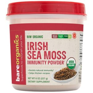 BareOrganics Irish Sea Moss Powder (Raw - Organic) - 8.0 oz