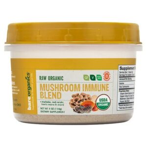 BareOrganics Mushroom Immune Blend (Raw - Organic) - 4.0 oz