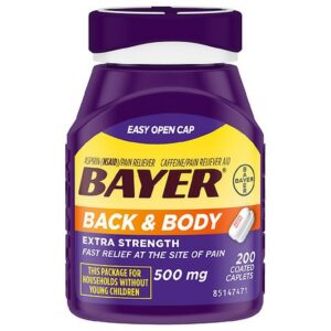 Bayer 500 mg Coated Tablets Pain Reliever with 32.5mg Caffeine - 200.0 ea