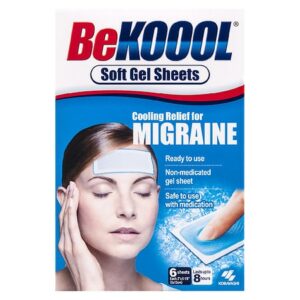 Be Koool Cooling Gel Sheets Cooling Relief for Migraine Headaches - 6.0 ea