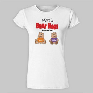 Bear Hugs Personalized Womens Fitted T-Shirt