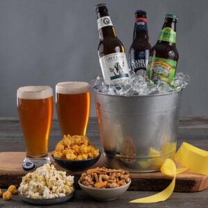 Beer Basket with Popcorn