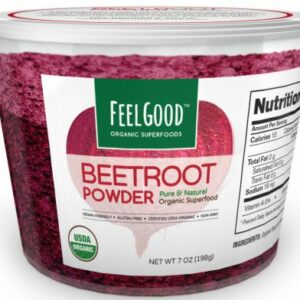 Beet Root Powder Natural 7 Oz. - Vitamins, Herbs & Health Feel Good Organic Superfoods