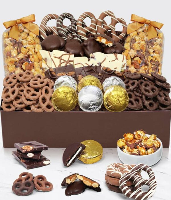 Belgian Chocolate Covered Snack Tray (Occasion-Specific Card included) - Regular