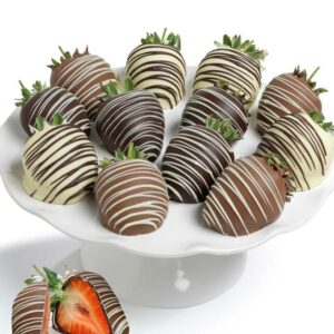 Belgian Chocolate Double Dipped Strawberries - 12 Pieces - Regular