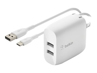 Belkin 24W Dual Wall Charger with USBC to USBA Cable