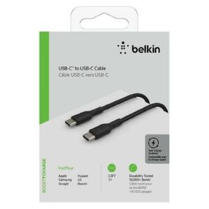 Belkin Braided USB-C to USB-C 3.3FT Black Cable - 1.0 ea