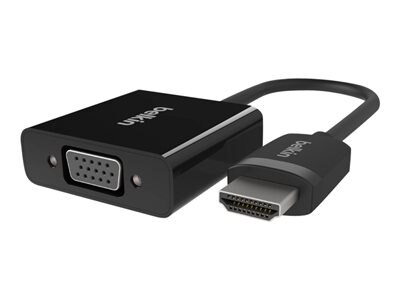 Belkin HDMI to VGA + 3.5mm Audio Adapter, M/F, 1080p - video converter - black