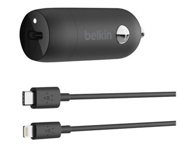 Belkin USB-C Car Charger 18W W/ 4Ft USB-C to Lightning Cable