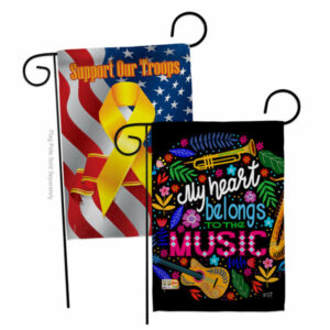 Belongs to Music Garden Flags Pack Support Our Troops Double-Sided 13x