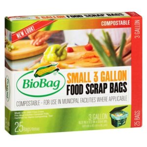 BioBag Food Waste Bags 3 Gallon - 25.0 ea