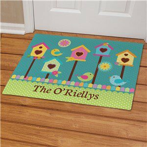 Bird House Personalized Doormat