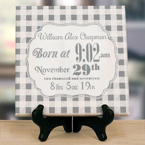 Birth Announcement Wall Canvas