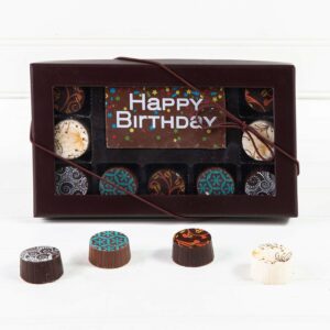 Birthday Confetti Assorted Truffle Gift Box | 33 Piece | Gourmet Gift Baskets by GiftBasket.com