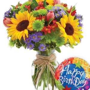 Birthday Flowers - Bountiful Garden Birthday Bouquet - Regular
