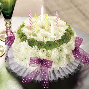 Birthday Flowers Cake - It's Your Happy Birthday Flower Cake - Regular