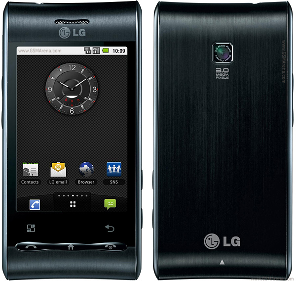Black LG Optimus GT540 Quad-Band GSM World Cell Phone, Bluetooth, 3MP Camera, Android OS, Touchscreen, Wi-Fi, - Unlocked