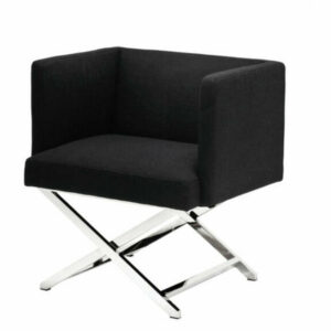 Black Living Room Chair, Eichholtz Dawson, Black, 27"x22"x29"