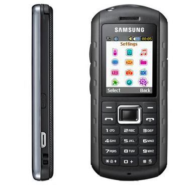 Black - Samsung B2100 Cell Phone, Anti-Shock, Waterproof, Built-in Flashlight, Blueutooth, GSM World Phone - Unlocked