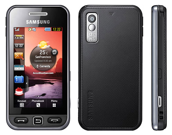 Black - Samsung Star GT-S5230 Cell Phone, Touchscreen, Bluetooth, 3.2 MP Camera, Quad-Band, GSM World Phone - Unlocked