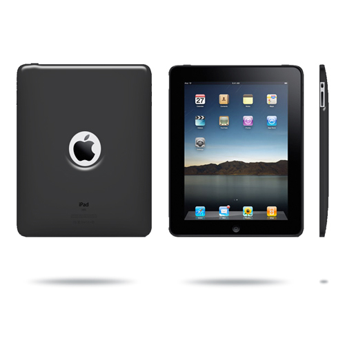 Black Thermoplastic Polyurethane TPU Durable Skin Case for Apple iPad (Gen 1)