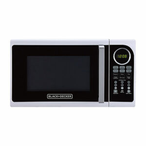 Black+Decker EM925ACP 0.9 Cu. Ft. Digital Microwave, Pull handle, One Size , White