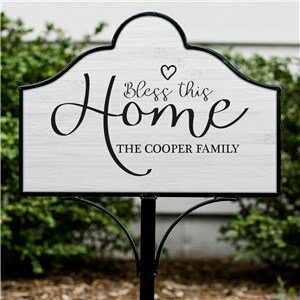 Bless This Home Personalized Magnetic Sign Set