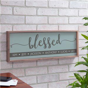 Blessed Personalized Wall Sign