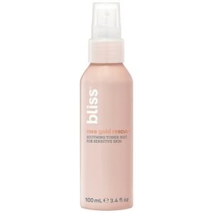 Bliss Rose Gold Rescue Soothing Toner Mist For Sensitive Skin Rose Geranium - 3.4 fl oz