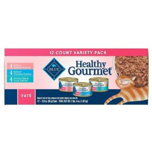 Blue Buffalo Healthy Gourmet Adult Cat Food Variety Pack - 3.0 oz x 12 pack
