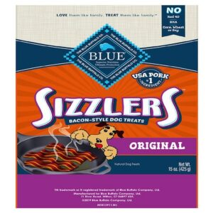 Blue Buffalo Sizzlers Bacon-Style Dog Treats Original - 15.0 OZ