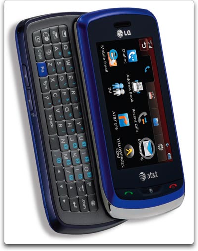Blue - LG Xenon GR500 Cell Phone, Bluetooth, QWERTY Keyboard, 2MP Camera, GPS, GSM World Phone, - Unlocked