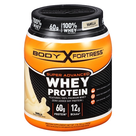 Body Fortress Super Advanced Whey Protein Supplement Powder Vanilla - 31.2 oz