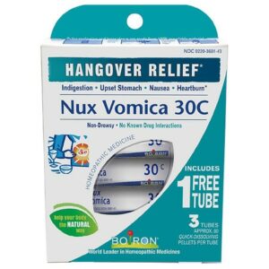 Boiron Nux Vomica 30c Homeopathic Hangover Relief - 80.0 ea x 3 pack